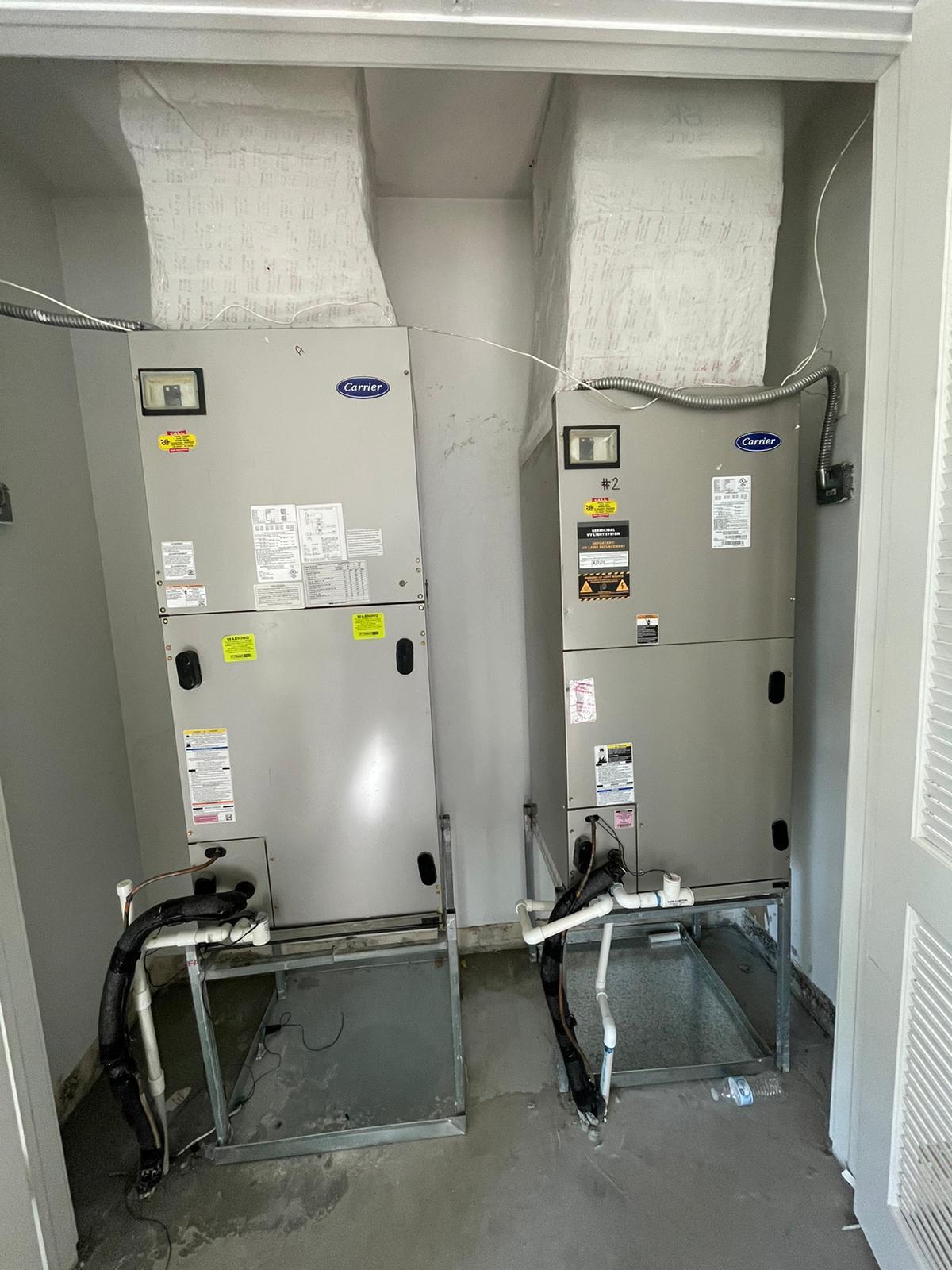AC Installation — Dual Air Handler System